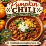 This hearty pumpkin chili is one of those cozy fall recipes you'll want to make all season long. Packed with beans, ground beef, tomatoes, pumpkin, and warm spices, it's one of my favorite easy soup recipes for chilly nights and makes an easy, filling option for easy family dinners.