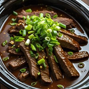 Collage of hearty slow cooker meals perfect for cold weather
