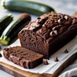 Collage of 8 zucchini recipes including muffins, fritters, and bread on a rustic kitchen background.