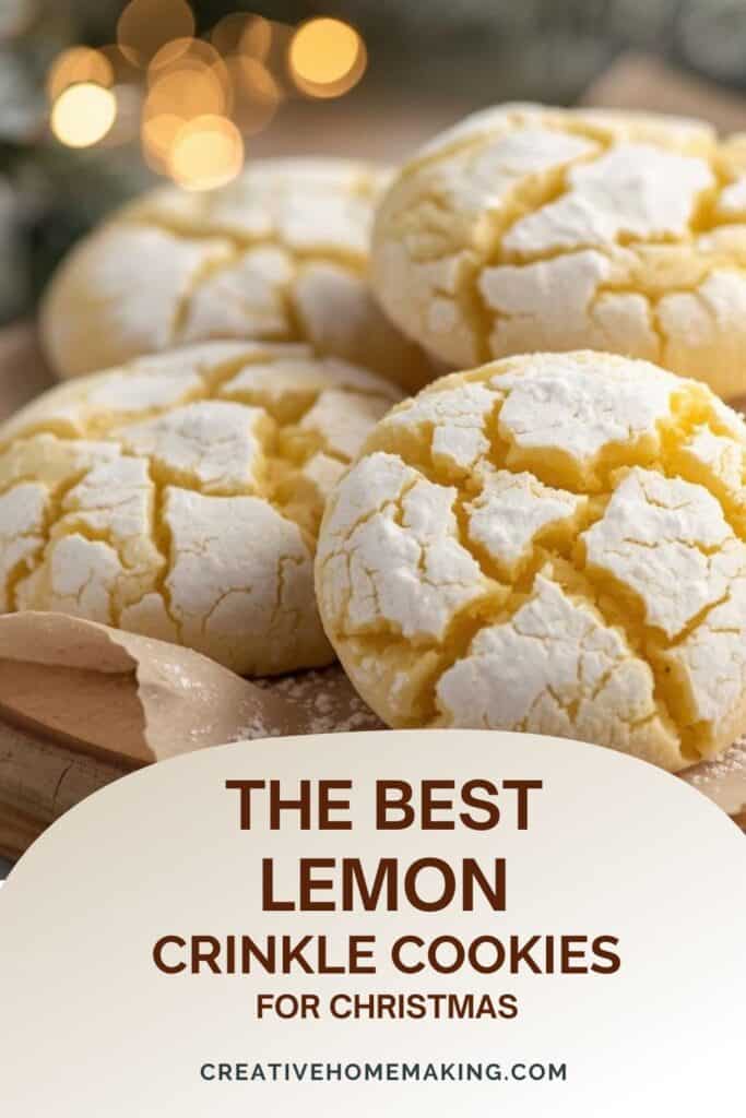 Whip up these easy and delicious Lemon Crinkle Cookies with a perfect balance of sweet and tart flavors—ideal for your Christmas cookie tray!