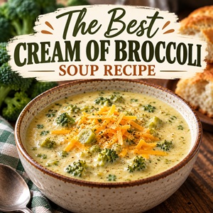 This creamy broccoli soup is a delicious from-scratch recipe for fall and winter. A cozy soup recipe filled with tender broccoli and rich, comforting flavor. Serve it with crusty bread for an easy family dinner.