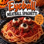 Looking for a fun Halloween dinner? This eyeball meatball spaghetti is creepy, delicious, and surprisingly easy to make. Perfect for a Halloween family dinner, kids’ Halloween parties, or a fun spooky night at home.