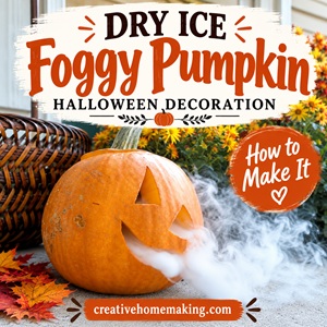 Make a spooky Halloween decoration with a foggy pumpkin! This easy dry ice pumpkin creates a fun, mysterious fog effect that’s perfect for your front porch, Halloween party, or outdoor Halloween display.