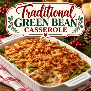 Easy Green Bean Casserole with Crispy Fried Onions