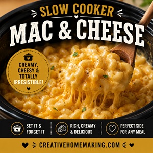 This Slow Cooker Mac and Cheese is ultra creamy, rich, and loaded with real cheese! Skip the boxed mix and make this easy crock pot recipe for holidays, potlucks, Sunday dinners, or busy weeknights. It's the ultimate comfort food your whole family will love. Perfect for slow cooker recipes, easy side dishes, and from scratch cooking.