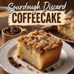 This tender sourdough discard coffeecake is simple to make and full of cozy flavor. A delicious breakfast bake and a pretty brunch idea for spring and summer gatherings.