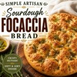 Learn how to make delicious sourdough focaccia at home with a golden crust, airy texture, and plenty of herb and olive oil flavor. This is a wonderful addition to from scratch living, especially if you enjoy trying new sourdough recipes and baking homemade bread recipes.