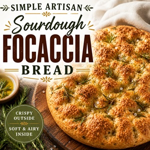 Learn how to make delicious sourdough focaccia at home with a golden crust, airy texture, and plenty of herb and olive oil flavor. This is a wonderful addition to from scratch living, especially if you enjoy trying new sourdough recipes and baking homemade bread recipes.