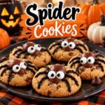 These fun spider cookies are an easy Halloween treat kids will love. Chocolate spiders, candy eyes, and simple cookies make these perfect for Halloween parties, classroom treats, or a spooky family baking day.