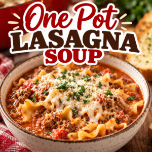 Looking for a hearty soup to make on a chilly evening? One pot lasagna soup combines savory ground beef, rich tomato broth, tender pasta, and gooey cheese for a comforting meal the whole family will love. Serve it with garlic bread or a green salad for an easy weeknight dinner. Save this cozy soup recipe for your fall and winter meal planning!