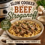 This creamy slow cooker beef stroganoff is pure comfort food with tender beef, mushrooms, and a rich sauce served over noodles. It's an easy family dinner for busy weeknights when you want something hearty without a lot of work.