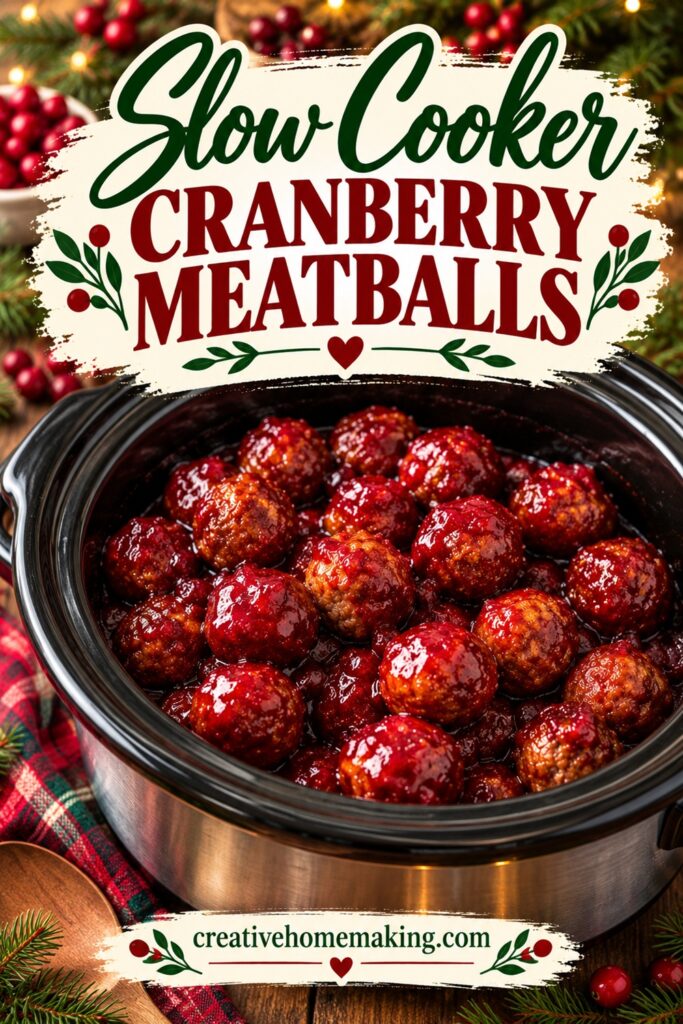 Looking for an easy slow cooker appetizer? These Crock Pot cranberry meatballs are perfect for busy holidays and entertaining. The flavorful cranberry glaze makes them a tasty party snack, and the slow cooker keeps them warm for serving. Save this easy meatball recipe for your next gathering!