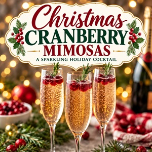 Christmas Cranberry Mimosas – Easy Holiday Cocktail Recipe