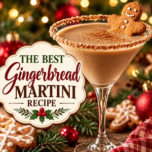 This gingerbread martini is a deliciously festive cocktail for the Christmas season! With creamy gingerbread flavor, warm holiday spices, and a cookie-crumb rim, it's a fun drink to serve at Christmas parties and holiday gatherings. Garnish each glass with a gingerbread cookie for an extra-special presentation. Save this gingerbread martini recipe for your Christmas celebrations and holiday entertaining!