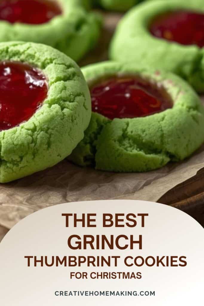 The Best Grinch Thumbprint Cookies for Christmas