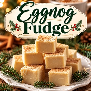 Homemade Christmas Eggnog Fudge Recipe