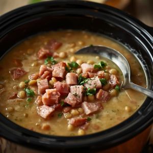 Hearty Slow Cooker Split Pea and Ham Soup