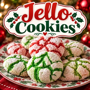 Looking for something a little different to make this Christmas? These colorful Jello cookies are a fun homemade treat for Christmas cookie exchanges, holiday dessert tables, and Christmas parties. Save this easy cookie recipe for your holiday baking!