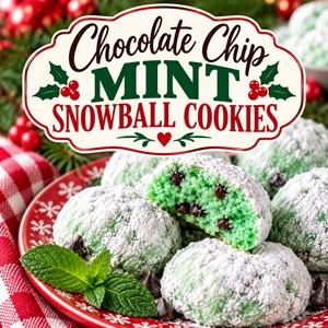 Easy Mint Snowball Cookies Recipe for Christmas