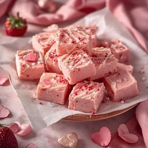 Pink Strawberry Fudge for Valentine’s Day