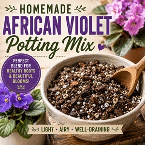 Give your African violets the growing medium they need with this easy homemade potting mix. Learn what makes a good African violet soil mix and how to create a light, well-draining blend for healthier plants and more beautiful flowers.