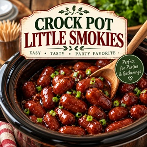Crock Pot Little Smokies are classic party food for a reason! They’re easy to prepare, delicious, and perfect for keeping warm while you entertain. Add this simple Crock Pot appetizer to your collection of the best appetizers for any gathering.