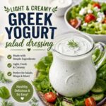 Looking for a fresh homemade dressing for summer salads? This light and creamy Greek yogurt salad dressing is healthy, delicious, and perfect for summer picnics, BBQs, wraps, grain bowls, pasta salads, and backyard cookouts. Skip bottled dressing and pair it with other summer favorites like ranch dressing, creamy cucumber dressing, honey mustard, Caesar dressing, balsamic vinaigrette, and avocado lime dressing!