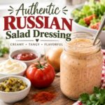 Looking for a flavorful homemade salad dressing? This Russian dressing is creamy, tangy, and easy to make. Use it on green salads, sandwiches, burgers, or as a dip for vegetables for an easy homemade pantry favorite.