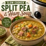 Let your slow cooker do the work with this easy split pea and ham soup! It's hearty, satisfying, budget-friendly, and perfect for making ahead. Serve it with crusty bread or cornbread for one of those cozy soups you'll want all season long. A great addition to your favorite fall recipes.