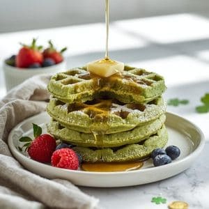 Easy Green Waffles for a Festive St. Patrick’s Day Breakfast