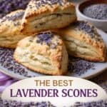These lavender scones are perfect for a tea party, brunch, or pretty brunch ideas. Light, buttery, and floral—pair them with summer drinks for a beautiful spread.