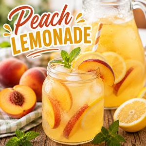 This refreshing homemade peach lemonade combines sweet peaches with bright, tart lemon for the perfect summer drink. Serve it ice cold with fresh peach slices and lemon for a beautiful drink that's perfect for summer entertaining, family gatherings, and lazy afternoons.