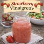 Make this easy strawberry vinaigrette for a light, refreshing salad dressing. Perfect for spring brunch, garden party meals, and summer recipes.