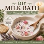 Learn how to make a DIY milk bath with simple ingredients like powdered milk, baking soda, and essential oils. This soothing bath helps soften skin, relax your body, and create a calming self-care routine at home.