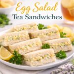 Need an easy brunch food idea? These egg salad tea sandwiches are light, creamy, and perfect for pretty brunch ideas, tea party recipes, or a simple Mother’s Day brunch spread.