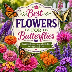 Create a butterfly-friendly garden with proven flowers like zinnias, lantana, milkweed, coneflowers, verbena, and bee balm. These easy flowers attract butterflies fast while adding nonstop summer color.