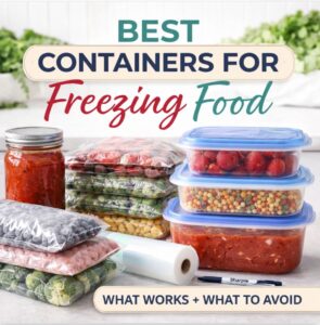 Are your leftovers getting freezer burn? You might be using the wrong containers! Discover the best containers for freezing food and what to avoid so your meals stay fresh, organized, and ready to use anytime.