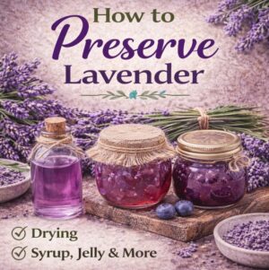 Learn how to preserve lavender with simple methods like drying and canning. Includes easy recipes for syrup, jelly, and jam.