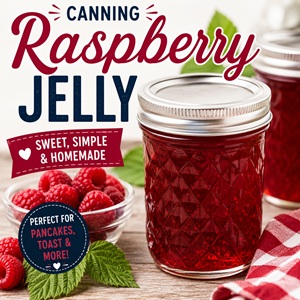 Want to preserve fresh raspberries? This easy raspberry jelly recipe shows you how to make clear, flavorful jelly and safely can it for your pantry. A beginner-friendly recipe that's perfect for enjoying the taste of summer all year long.
