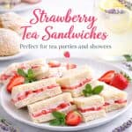 Need a simple brunch recipe? These strawberry tea sandwiches are quick to make, light, and perfect for any brunch spread.