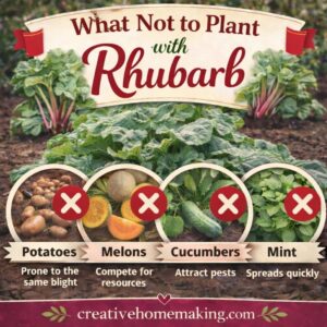 Not sure what to plant with rhubarb? Learn what NOT to plant with rhubarb to avoid common mistakes and grow healthier plants with better harvests.
