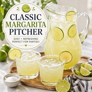 This easy classic margarita pitcher is one of the best summer drinks for entertaining. If you’ve been wondering how to make margaritas for parties, this refreshing recipe is perfect for summer holidays, BBQs, taco nights, pool parties, and casual gatherings with friends.