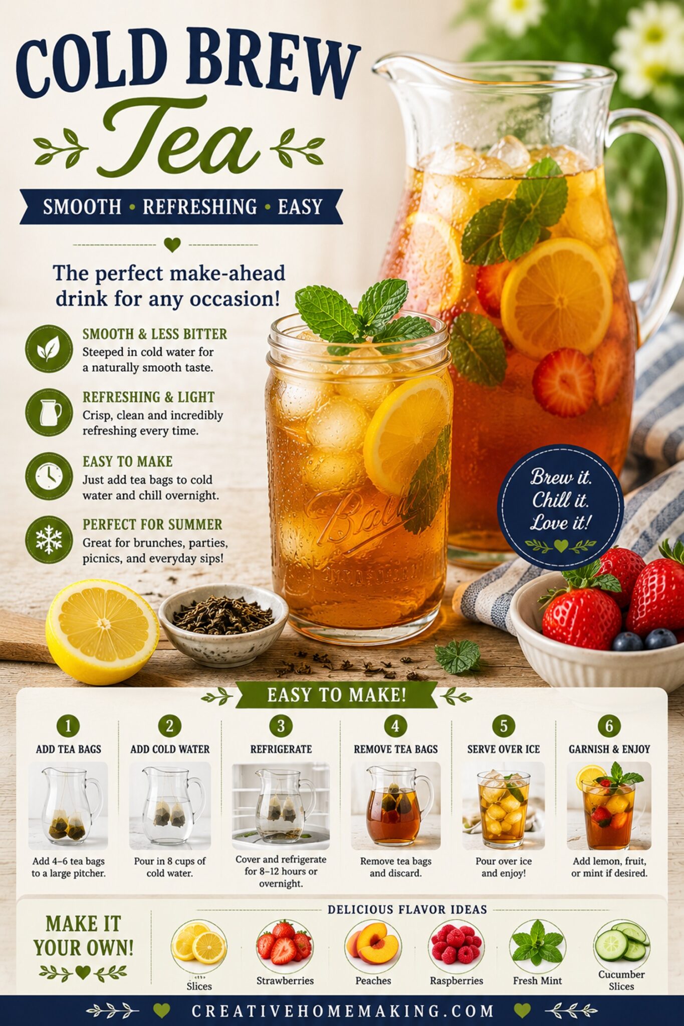 Cold Brew Tea (So Easy & Refreshing!) - Creative Homemaking