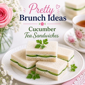 These elegant cucumber finger sandwiches are perfect for any tea party or garden party. A must-have for your tea party food sandwiches spread and ideal when planning what to serve with cucumber sandwiches.
