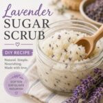 This DIY lavender sugar scrub is one of the easiest ways to create a spa-like experience at home. Made with sugar, lavender, and nourishing oils for soft, moisturized skin and a calming lavender scent.