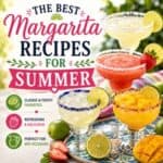 These refreshing margarita recipes are perfect for summer drinks, backyard BBQs, pool parties, Memorial Day, Fourth of July, Labor Day, taco nights, and summer entertaining. From frozen margaritas to fruity margarita pitchers, there’s a recipe for every party.