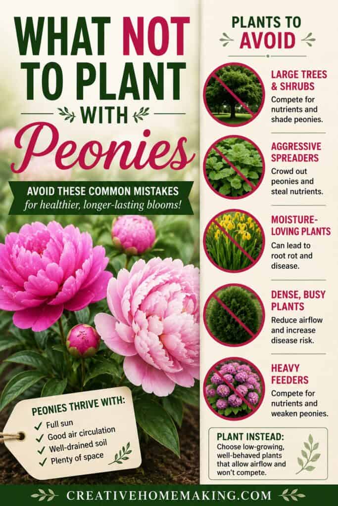 Before you plant your peonies, make sure you’re not making this mistake. Discover which plants can cause poor blooms, disease, and weak growth—plus what to plant instead for a thriving garden.