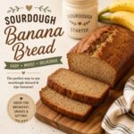 Have extra sourdough discard and ripe bananas? This easy sourdough banana bread is soft, moist, and perfect for breakfast, snacks, or cozy afternoons with coffee. Great for simple homemade living, from scratch baking, and beginner sourdough bakers. Love sourdough? Try sourdough starter for beginners, sourdough pizza dough, pancakes, biscuits, blueberry muffins, focaccia bread, brownies, and coffee cake too!