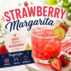 This strawberry margarita is sweet, tangy, and perfect for summer barbecues, picnics, and parties. Made with fresh strawberries and lime juice, it’s one of the best summer cocktails for hot days and backyard gatherings.