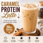 If you love caramel lattes, you'll love this Healthy Caramel Protein Coffee! It's creamy, satisfying, and made with coffee, vanilla protein powder, almond milk, and sugar-free caramel syrup. A quick, easy breakfast that keeps you full for hours.